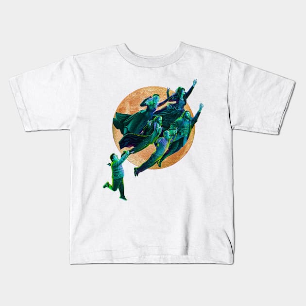 Vampire Van Gough Style Kids T-Shirt by BolaMainan